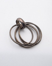 Vintage SILPADA Signed Pendant 925 Sterling Silver Intertwined Circles FREE HIP