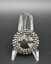 VICTORIAN SHOE BUCKLE WITH SILVER TONE BEADS - k704