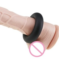 Reusable-Penis Sleeve Male Ejaculation Delay Ring Scrotum-Men Stretcher 2 Sizes