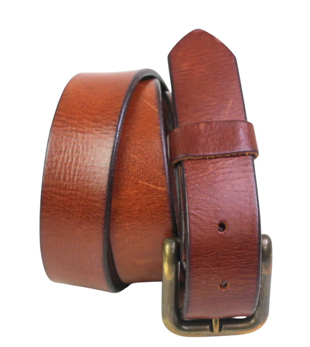 CLASSIC BROWN GENUINE LEATHER 1 1/8 display picture 1