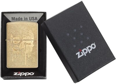 Zippo Grunge Skull Gold Dust 29401 | eBay