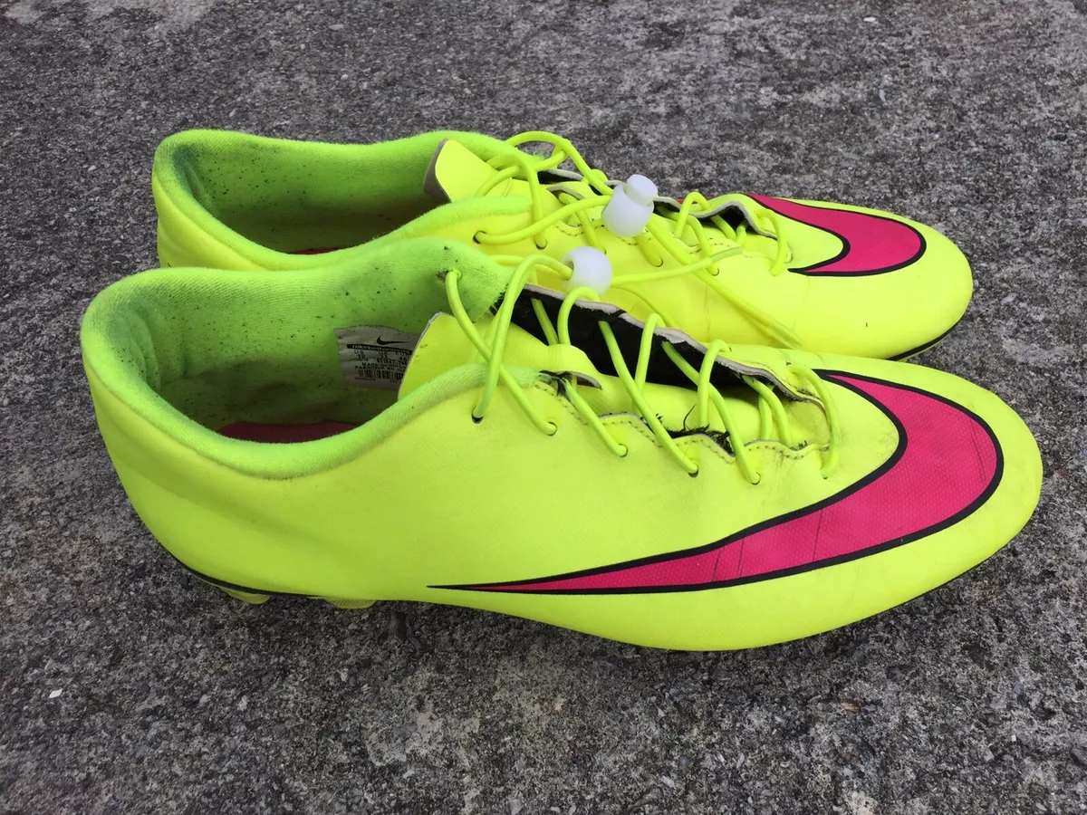 Nike Mercurial Yellow Pink Soccer Cleats 651647 760 Mens US 12 EUR