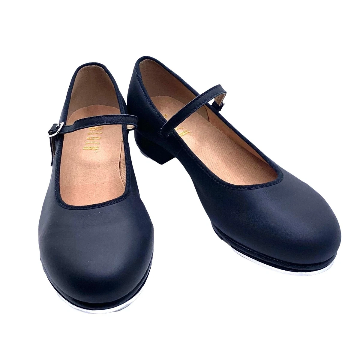 Little Girls Bloch Black Mary Jane Tap Shoes Tap On Size 10.5