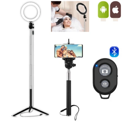 MIGNOVA Ring Light Dimmable LED Fill Light with Stand for Video Live Camera Makeup