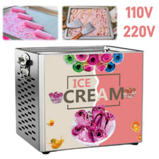 Electric Fry Pan Ice Cream Rolled Fried Ice Cream Yogurt Roll Machine Maker Home
