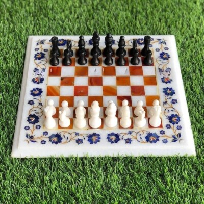 Royal Chess Mall - Marble Stone Chess Pieces & Board Christmas Gifts For Him/her