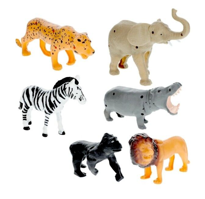 サファリ ワイルドライフワンダーズ　6体まとめ売り＋おまけ2体 new 6 pcs Wild Creatures Safari Animals with Sound real , diferent