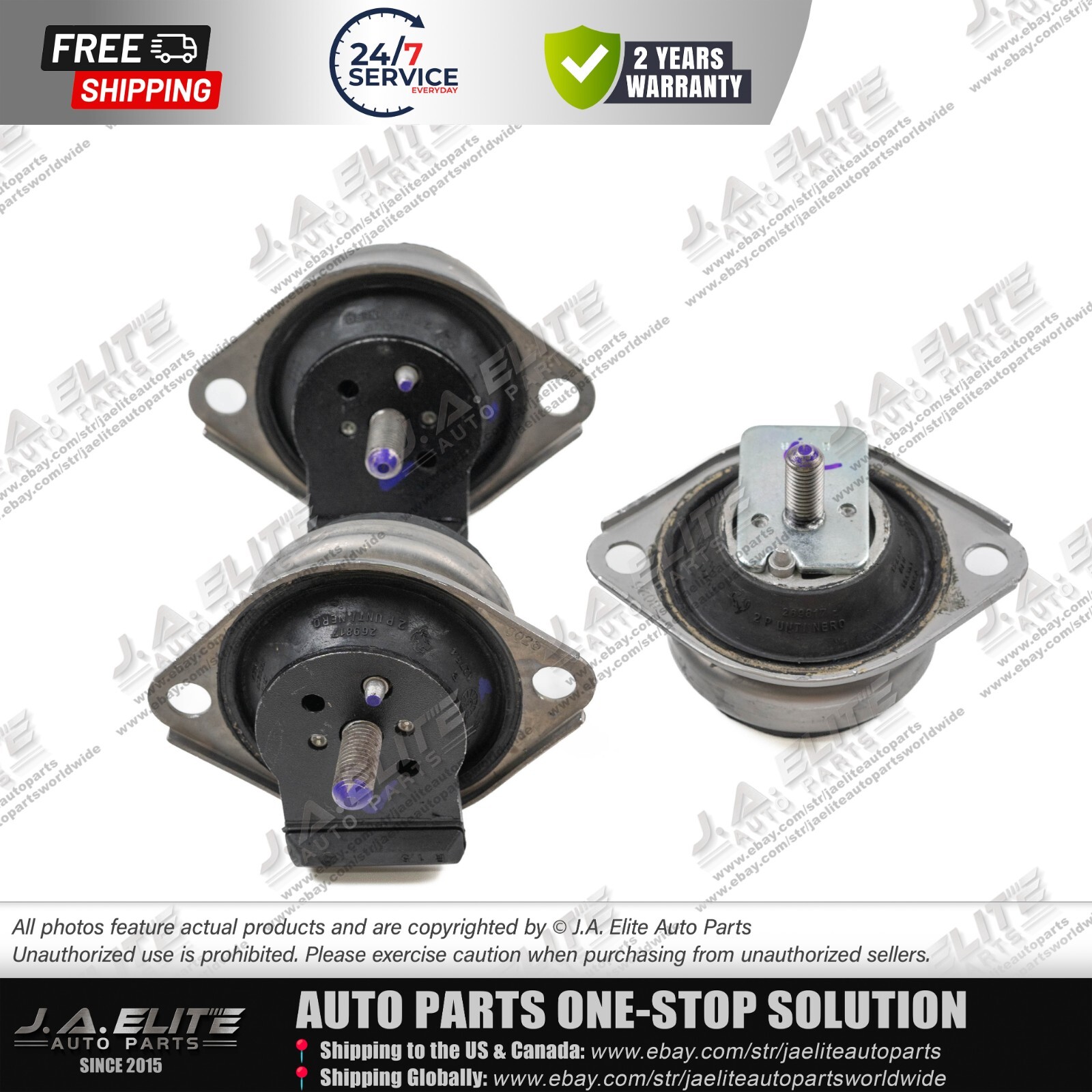 3PCS Genuine Engine & Transmission Mount Kit For Maserati Quattroporte GT GC
