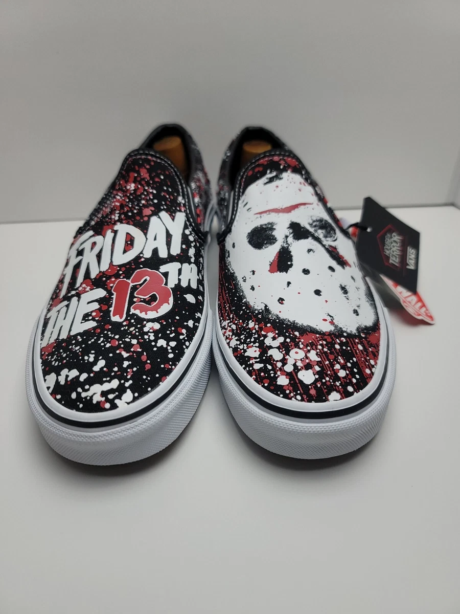 Vans x House Of Terror Classic Slip-On Friday The 13th Shoes Men 8.5/10W