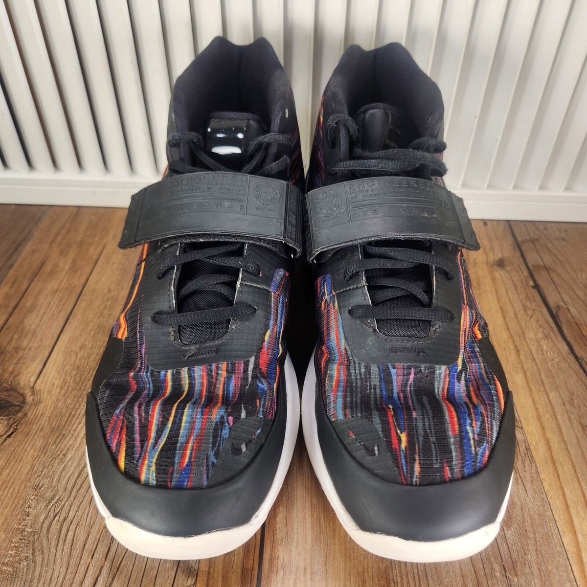 Nike Air Force Max AR0974-100 Mens 11.5 Black White Multi Mesh