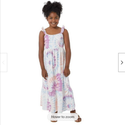 it's like 32 degrees maxi dress 32 Cool Degrees Maxi Dress Ruffle Strap Purple Blue Tie Dye Youth Medium  10-12