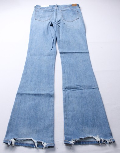 American Eagle Women's X-Long High Waist Skinny Kick Jean EJ3 Blue Tides Size 12 - Picture 3 of 4