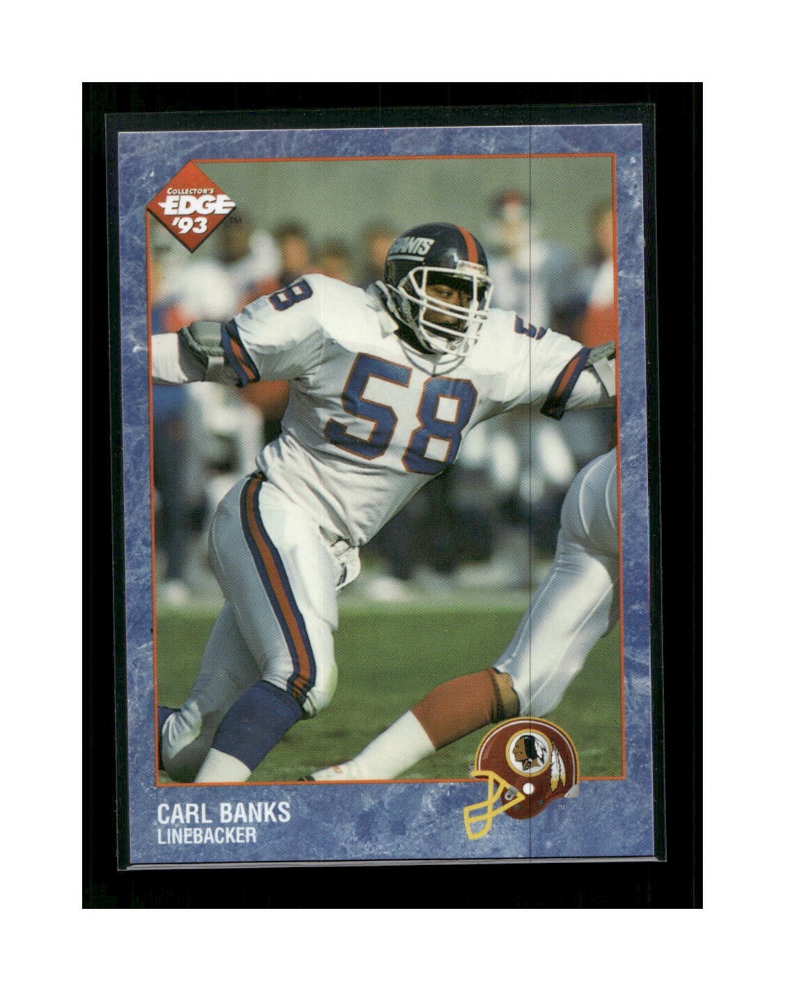 Carl Banks #148 Football Cards 1993 Collector's Edge trading card — raw and PSA graded price guide
