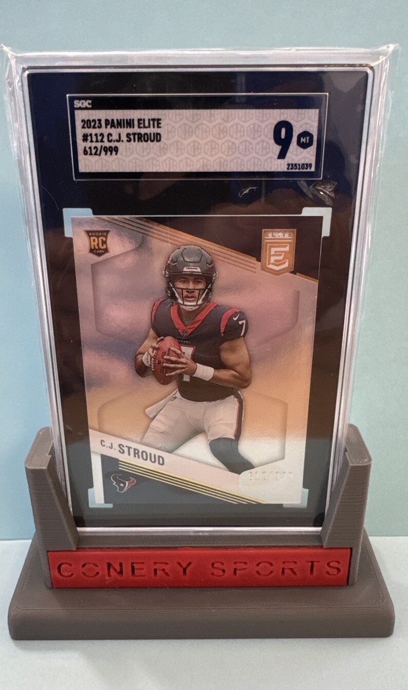 CJ Stroud 2023 Panini Donruss Elite ROOKIE Card #112 SGC 9 Mint 612/999