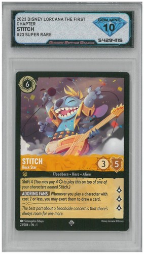 Disney Lorcana Stitch - Rock Star 23/204 Super Rare The First Chapter