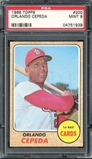 1968 Topps #200 Orlando Cepeda PSA MINT 9
