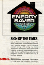 1978 Vintage Print Ad NRHA Energy Saver Sign of the Times Natl Retail Hardware