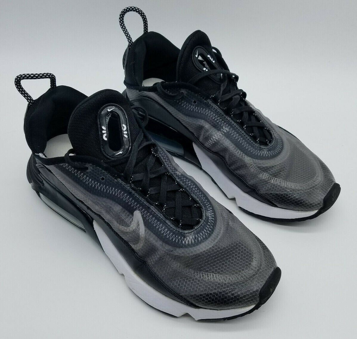 Nike Air Max 2090 Men's Size 9.5 Running Shoes Black Gray White | eBay