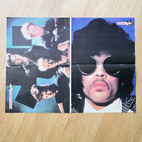 Póster de 2 caras de Prince, Depeche Mode, INXS y Corey Hart Magazine 16x21