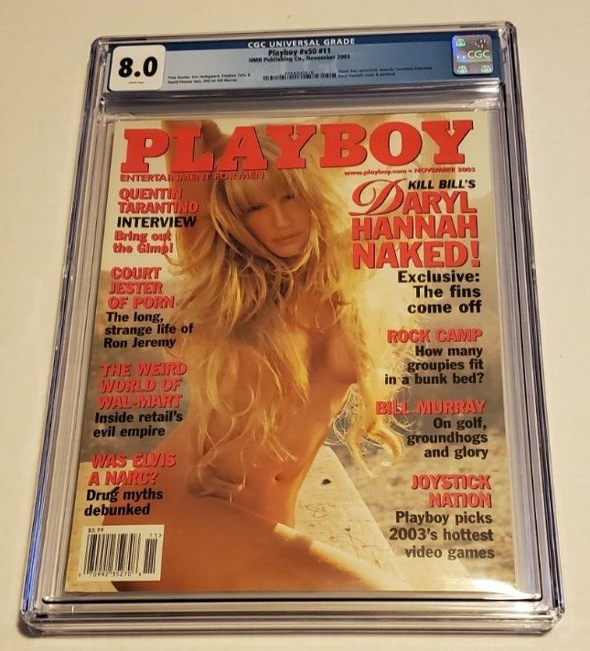 RARE CGC 8.0 Original Playboy Magazine Nov 2003 Daryl Hannah Nude, Divini Rae | eBay