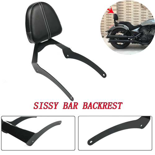 For Indian Scout 2015-20 Scout Sixty 16-20 Passenger Sissy Bar Backrest With Pad - Picture 2 of 11