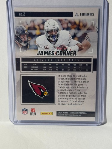 2024 Panini Luminance James Conner #2 /299 - Picture 2 of 3