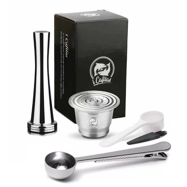 Cápsula de café rellenable Nespresso con filtro de acero