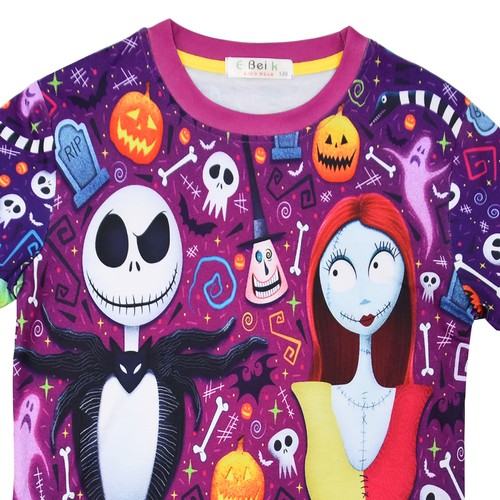 The Nightmare Before Christmas&Pajamas Set Kids Jack Skellington Shirt Pants Set - Picture 2 of 8