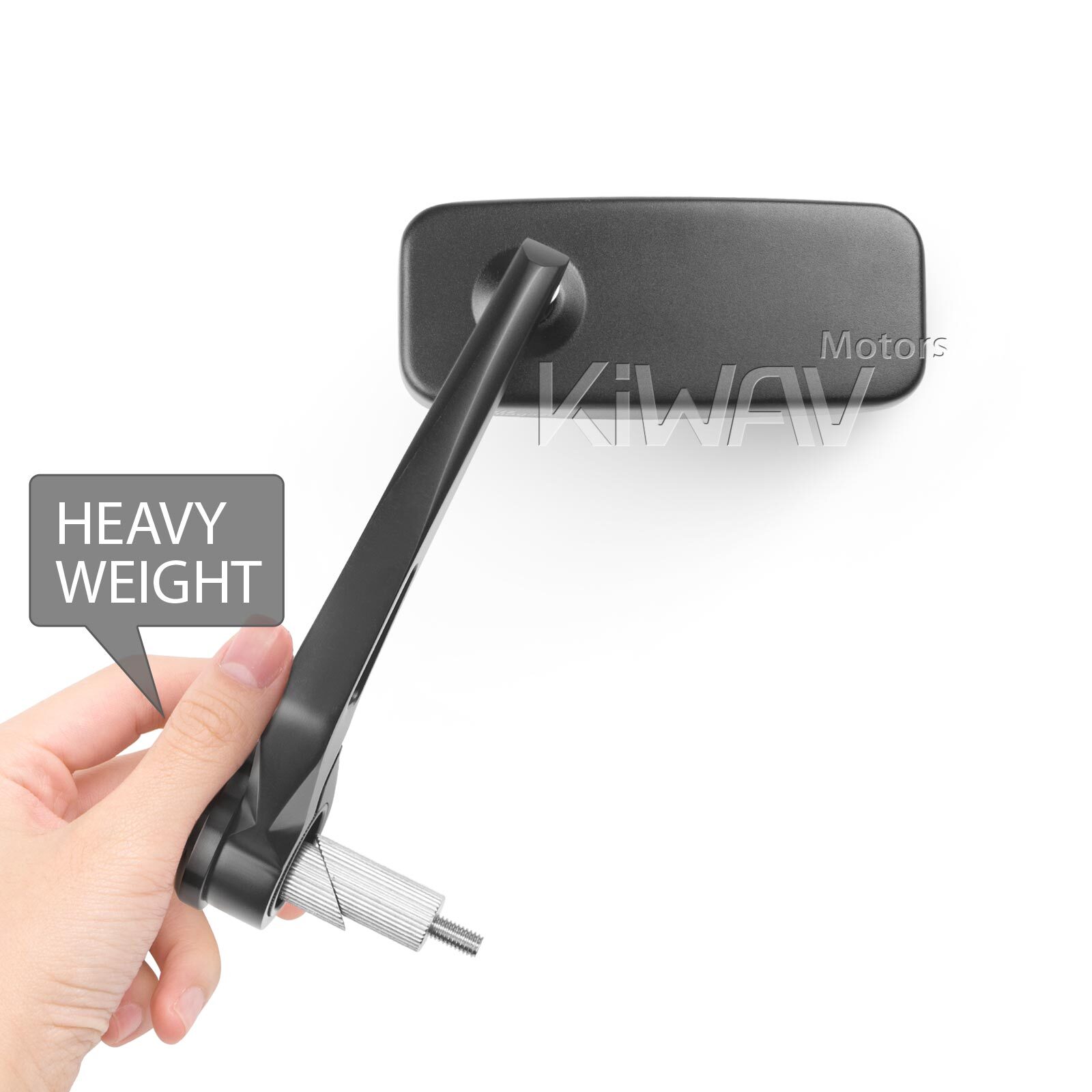 Bar end mirrors heavy weight Classic black fits 7/8