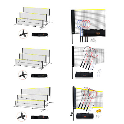 VEVOR 14ft Badminton Net Set Outdoor Portable Volleyball Pickleball Tennis Net