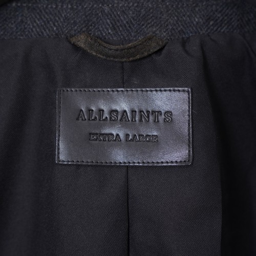 ALL SAINTS Leather Blazer Jacket EXTRA LARGE Mens Suede XL Waxed Movie SURVEY - Picture 4 of 22