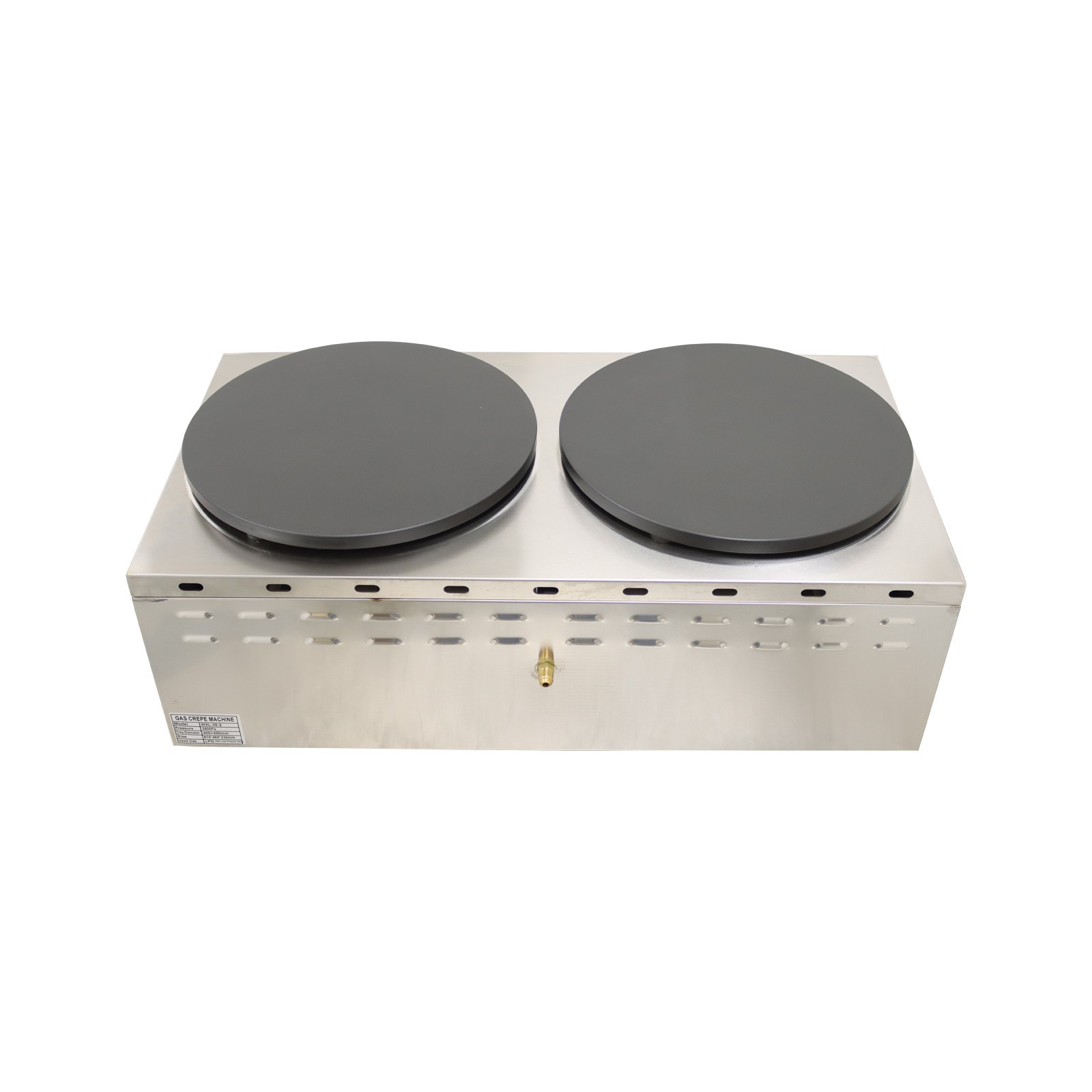 LP GAS Commercial Crepe Maker Waffle Maker Double Station Pancake Machine 15.7"