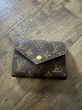 Louis Vuitton Victorine Monogram Brown Tri-Fold Women's Wallet with Logo