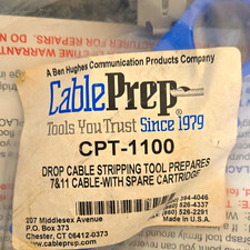 Cable Prep CPT-1100 Blue Drop Cable Stripping Tool for 7 11 w/ Spare Cartridge