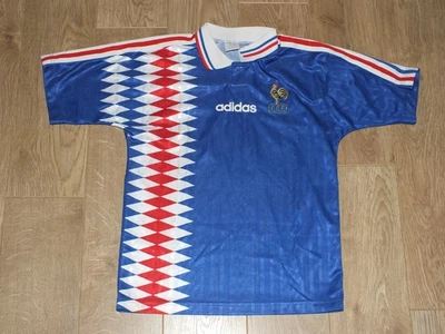 ! Maillot foot ancien vintage FRANCE EDF BLEUS Taille XS  1994 Envoi GRATUIT ! - Photo 1/4