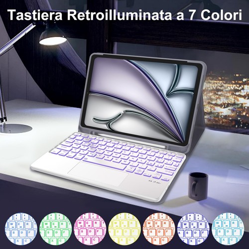 JADEMALL Teclado con Trackpad para iPad Air 11 2024 M2 Funda Teclado para iPad - Afbeelding 5 van 24