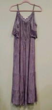 Michael Michael Kors Gray Striped Metallic Jacquard Off-Shoulder Maxi Dress XL