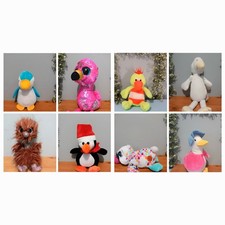 Bundle Of 8 Bird Multicoloured Mixed Plush Toys Soft Toys