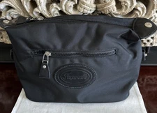 Faconnable  Jeans Toiletry Black Canvas Bag New Without Tags