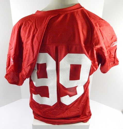 2010 San Francisco 49ers Manny Lawson #99 Game Issued Red Practice Jersey XL 71 - Picture 2 of 7