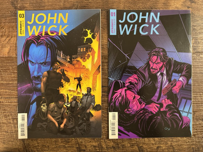 John Wick 2 issue lot / Dynamite 2017 / Issue 1 (2nd print) & 3 / Nice books!