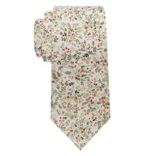 Floral Ties for Men, Cotton Skinny Mens Tie Flower Printed Men's Neckties for...