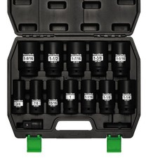Tecotek 34 Drive Deep 6-point Impact Socket Set 13-piece 34 To 1-916