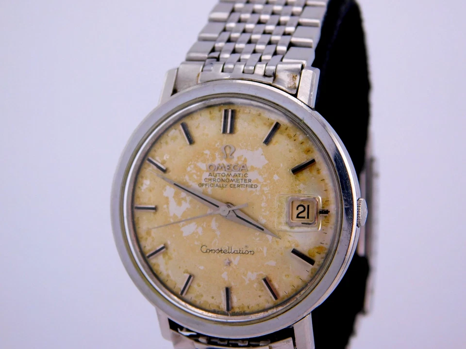 RELOJ PULSERA OMEGA CONSTELLATION CAL.564 ACERO INOXIDABLE PARA HOMBRE VINTAGE REPARADO C.1966 Foto 3 de 4