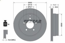 1X Brake Disc Textar 92165503 Saturn Vue SUV 3.5 2008-2009