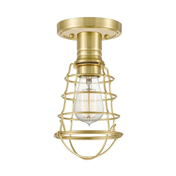 Deckenleuchte Metall Vintage Ø 14,5 Cm Rund In Messing Deckenlampe Flur KüChe-image