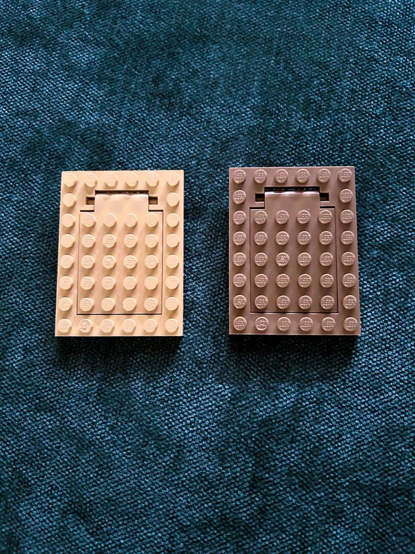 LEGO GRILLS TAN LIGHT AND DARK SET OF 2 GREAT SHAPE 