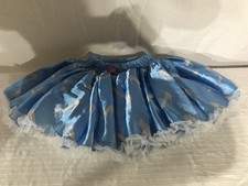 Disney TuTu Coture Cinderella Tutu Skirt Size 7/8 Blue, Glass Slipper Print