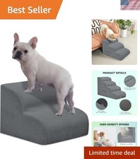 Elegant Waterproof Pet Steps   2-Step Ramp for Small Dogs  Cats - 11.8" Height