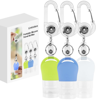 Portable Silicone Travel Bottles Set, Empty Hand Soap Containers Refillable Cont